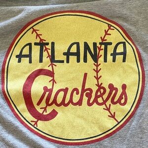 Ebbets Field Flannels Gray and Navy Atlanta Crackers Jersey